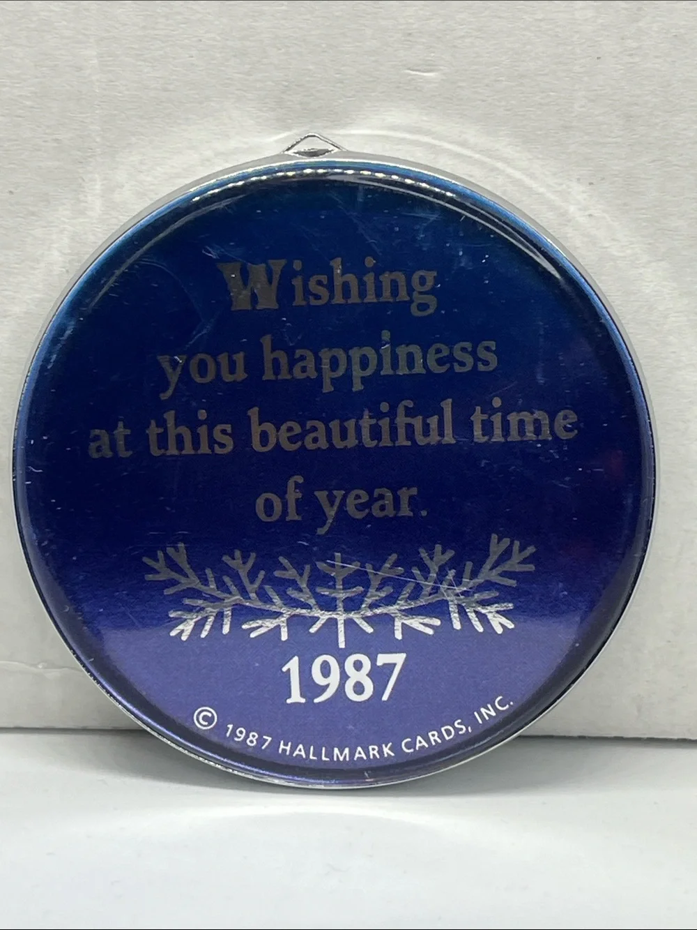 Hallmark Vintage 1987 Holographic Keepsake Ornament Christmas Tree